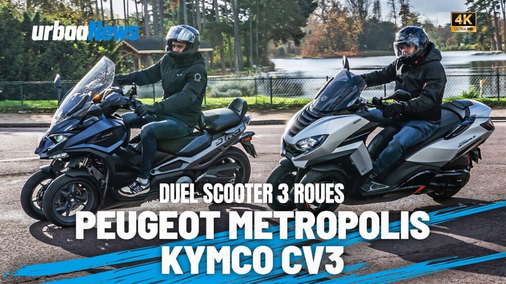 Duel des trois-roues : analyse approfondie entre le Peugeot Metropolis et le Kymco CV3